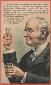 Annonce for yndlingsmiddel, behandling af sygdomme i nyrer, blære, lever og blod af American School